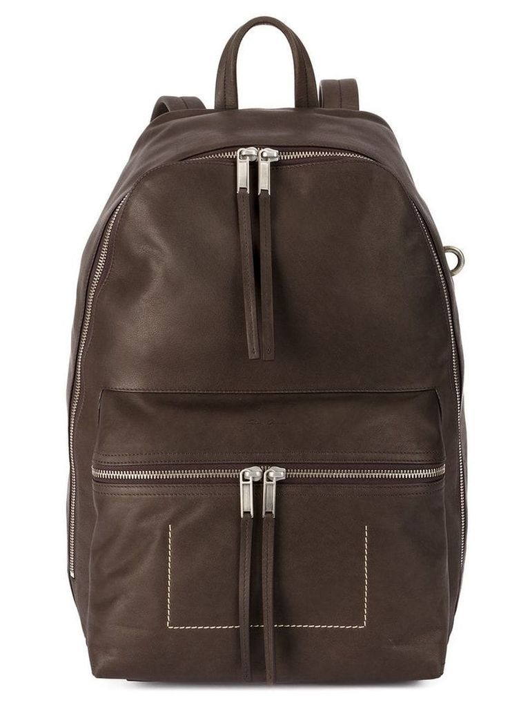 Rick Owens tall backpack - Brown
