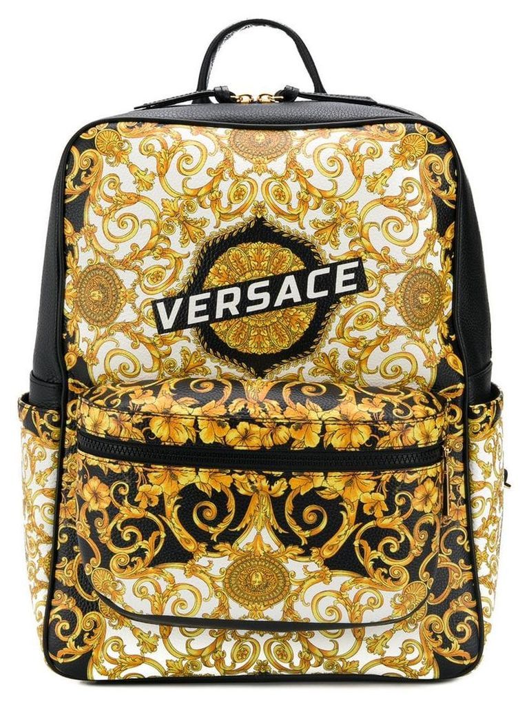 Versace Baroque-print backpack - Yellow
