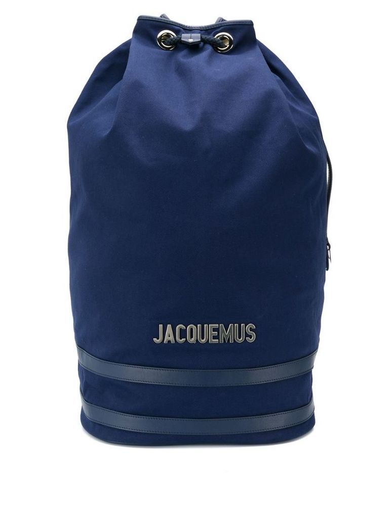 Jacquemus large drawstring backpack - Blue