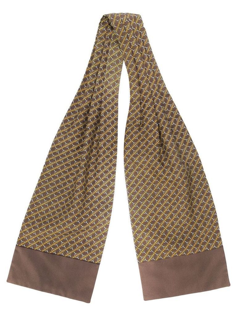 Hermès Pre-Owned horsebit scarf - Brown