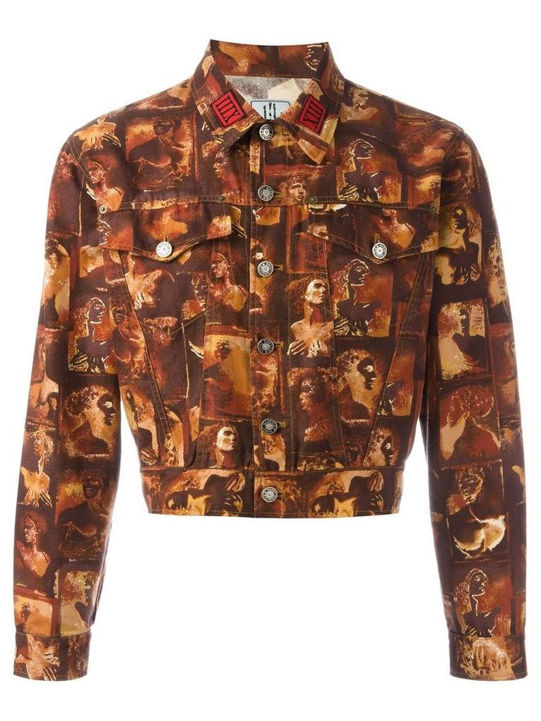 Jean Paul Gaultier Pre-Owned printed denim jacket - Multicolour