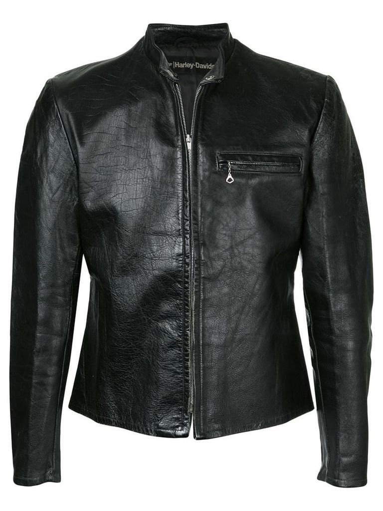 Fake Alpha Vintage 1970s Harley Davidson motorcycle jacket - Black