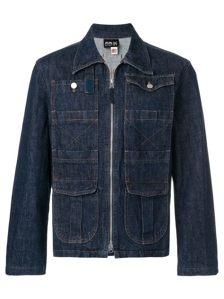 Jean Paul Gaultier Pre-Owned zip-through denim jacket - Blue