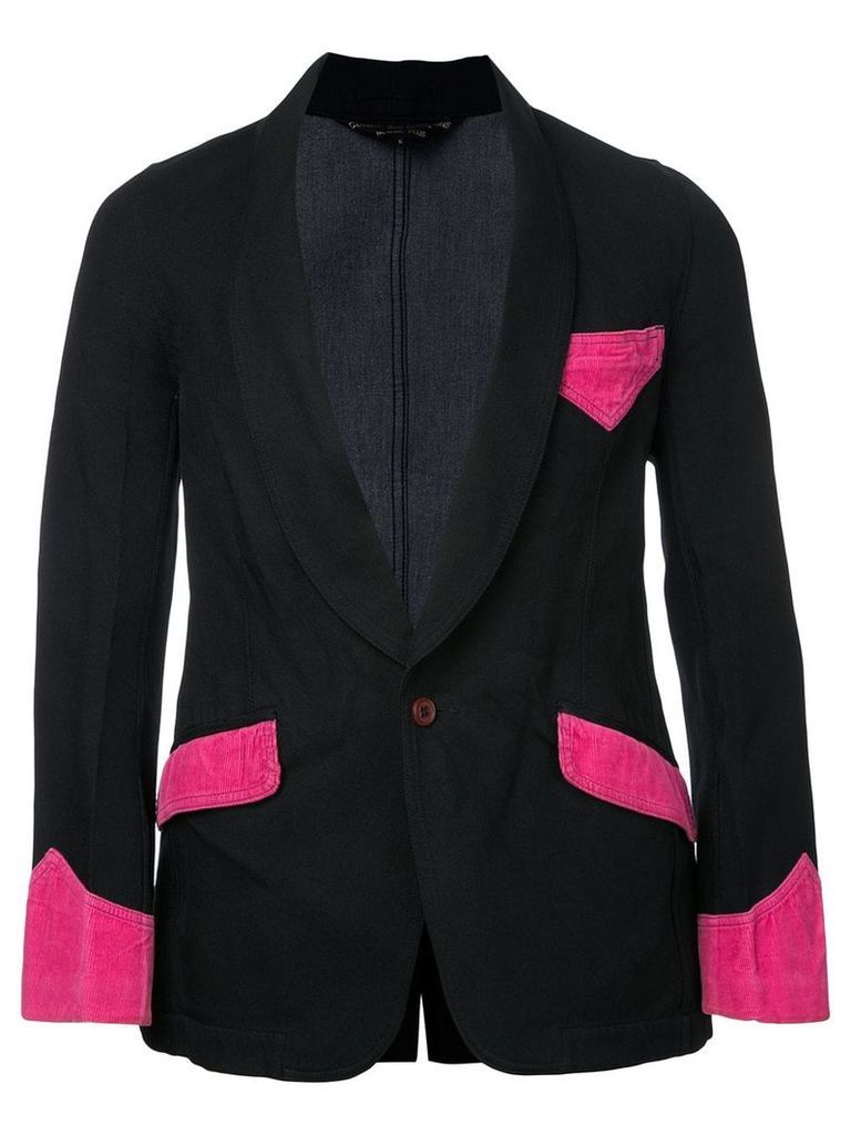 Comme Des Garçons Pre-Owned pink accents jacket - Black