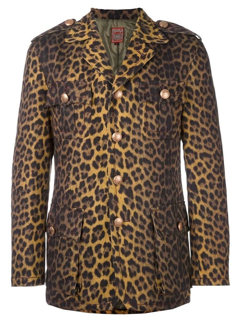 Jean Paul Gaultier Pre-Owned leopard print jacket - Brown