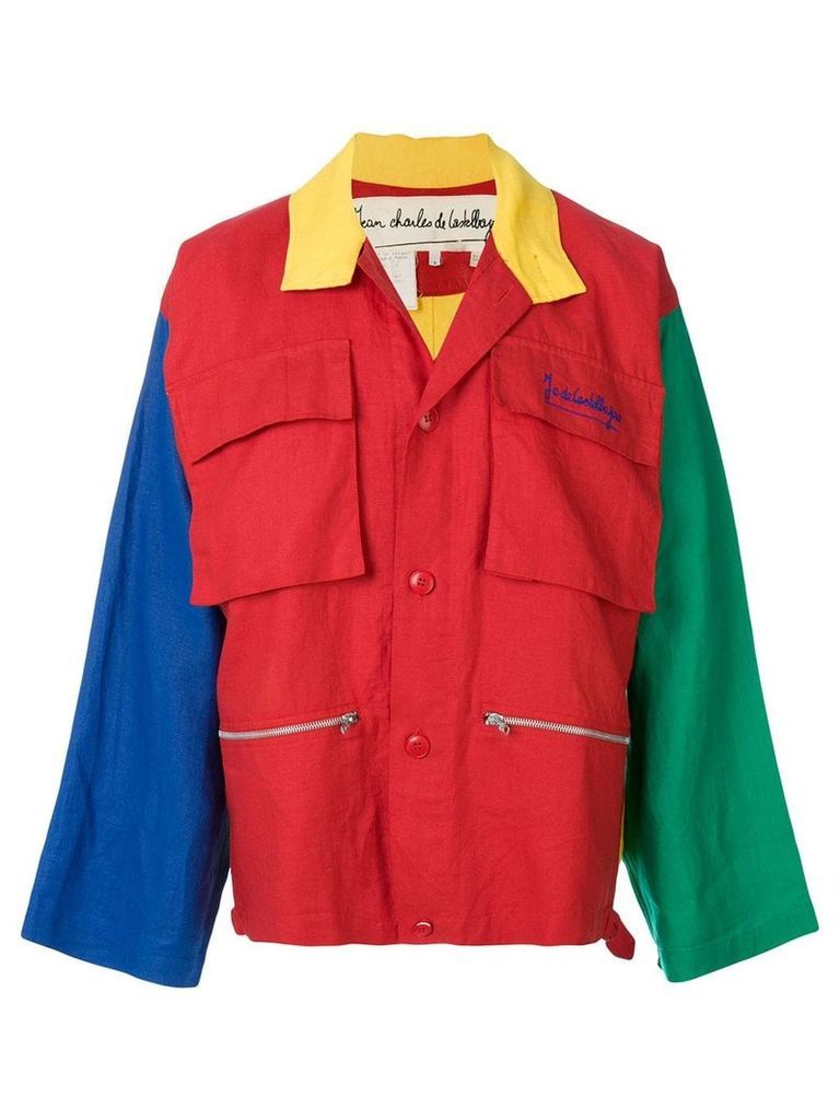 JC de Castelbajac Pre-Owned colour-block utility jacket - Multicolour