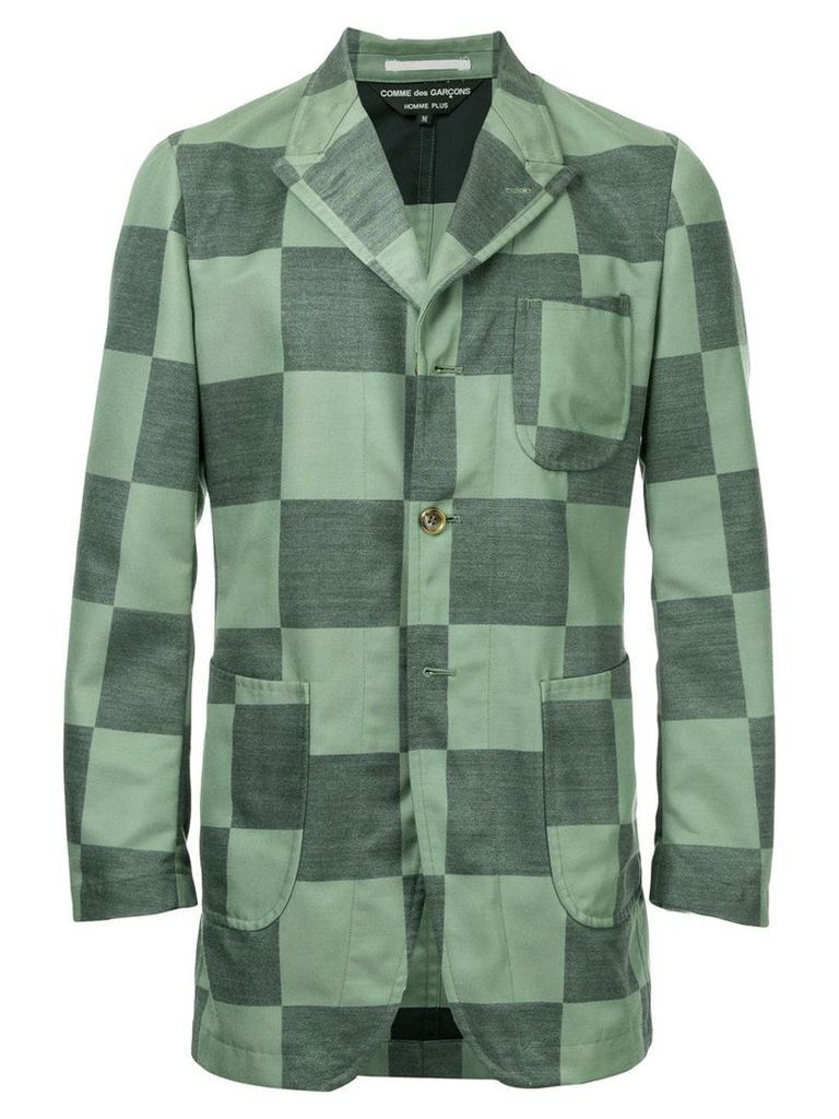 Comme Des Garçons Pre-Owned checkerboard jacket - Green