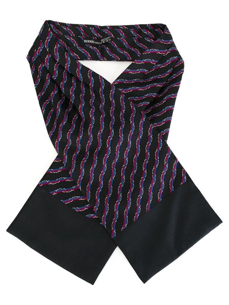 Hermès Pre-Owned ribbon pattern scarf - Blue