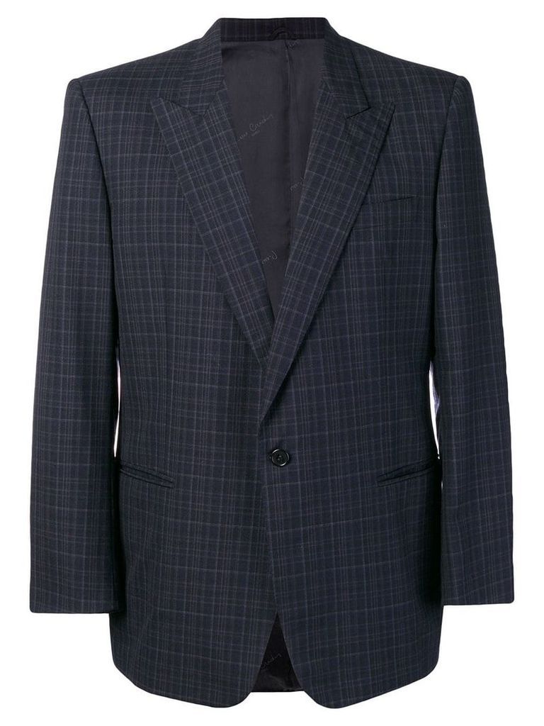 Pierre Cardin Pre-Owned 1990's checked blazer - Blue