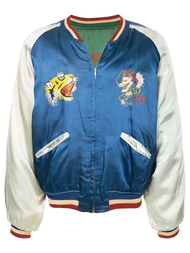 Fake Alpha Vintage 1950's souvenir jacket - Blue
