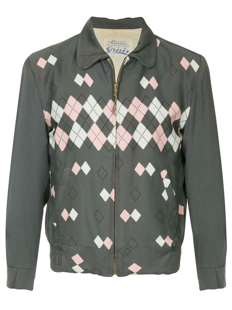 Fake Alpha Vintage 1950's argyle jacket - Grey