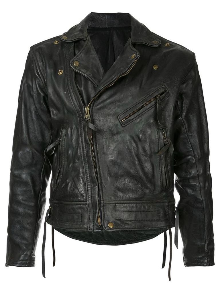 Fake Alpha Vintage 1980s Langlitz leather jacket - Black