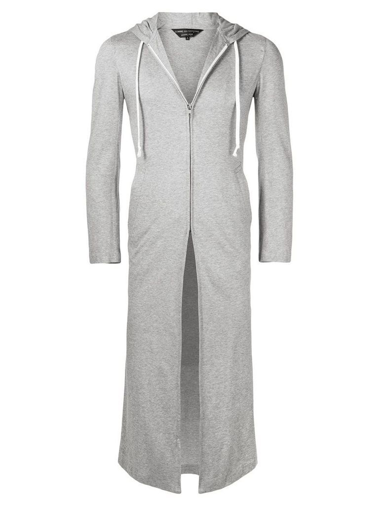 Comme Des Garçons Pre-Owned long zipped hoodie - Grey