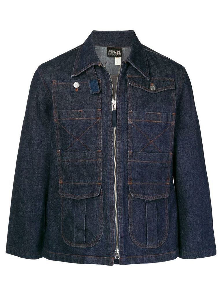 Jean Paul Gaultier Pre-Owned zipped denim jacket - Blue