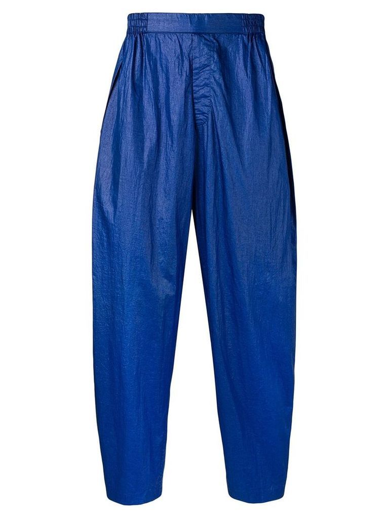 Issey Miyake Pre-Owned 1980's water resistant trousers - Blue