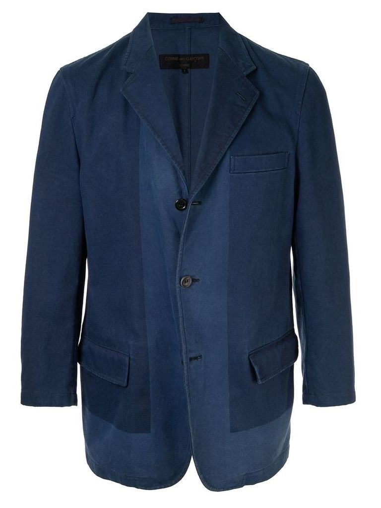 Comme Des Garçons Pre-Owned tonal notched jacket - Blue