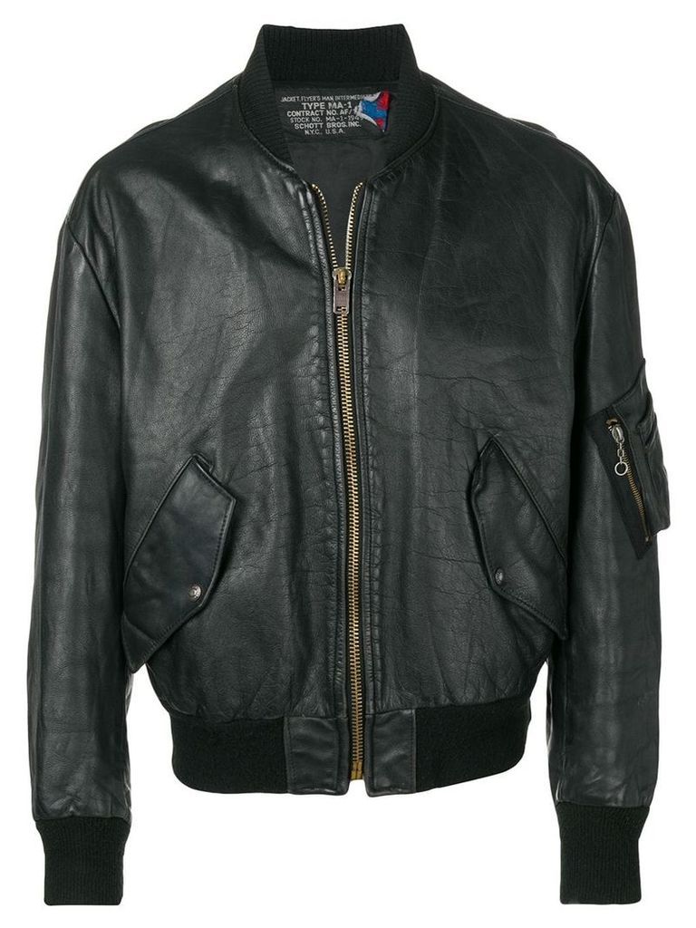 A.N.G.E.L.O. Vintage Cult 1980's leather bomber jacket - Black
