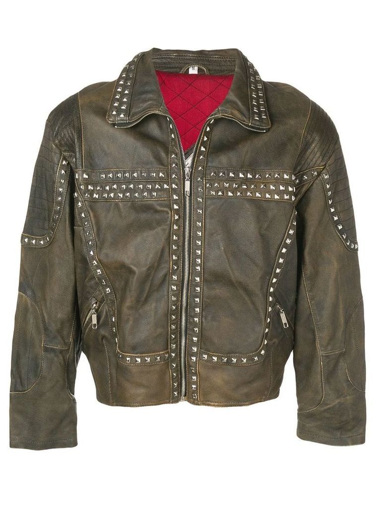 A.N.G.E.L.O. Vintage Cult 1980's studded biker jacket - Brown