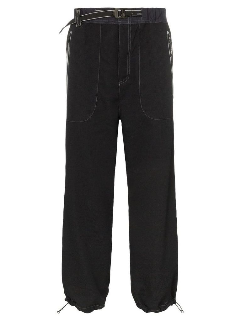 and Wander belted technical trousers - Black
