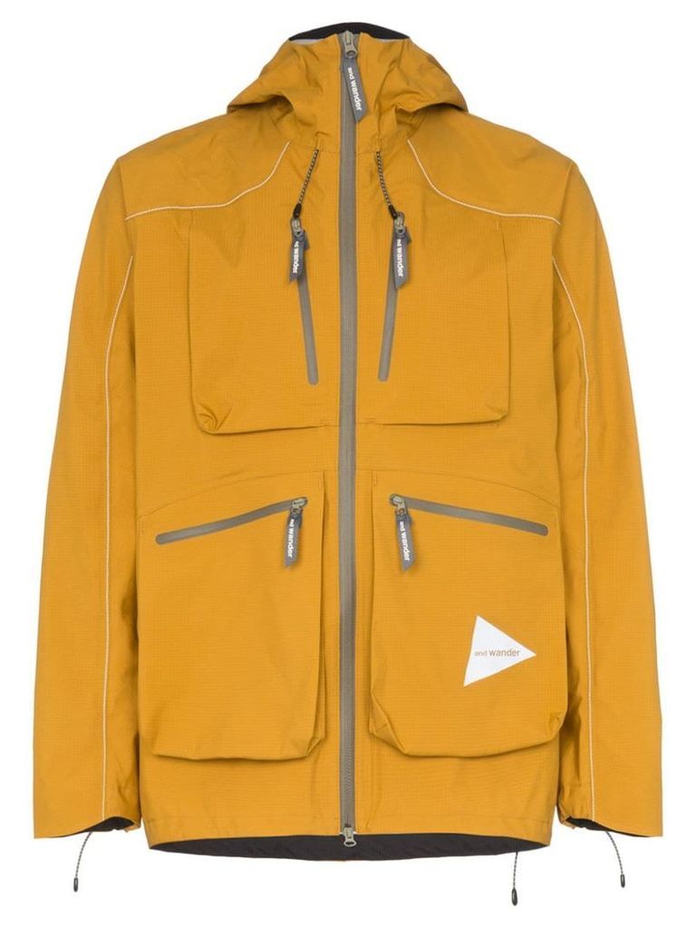 and Wander zipped pocket windbreaker jacket - Yellow