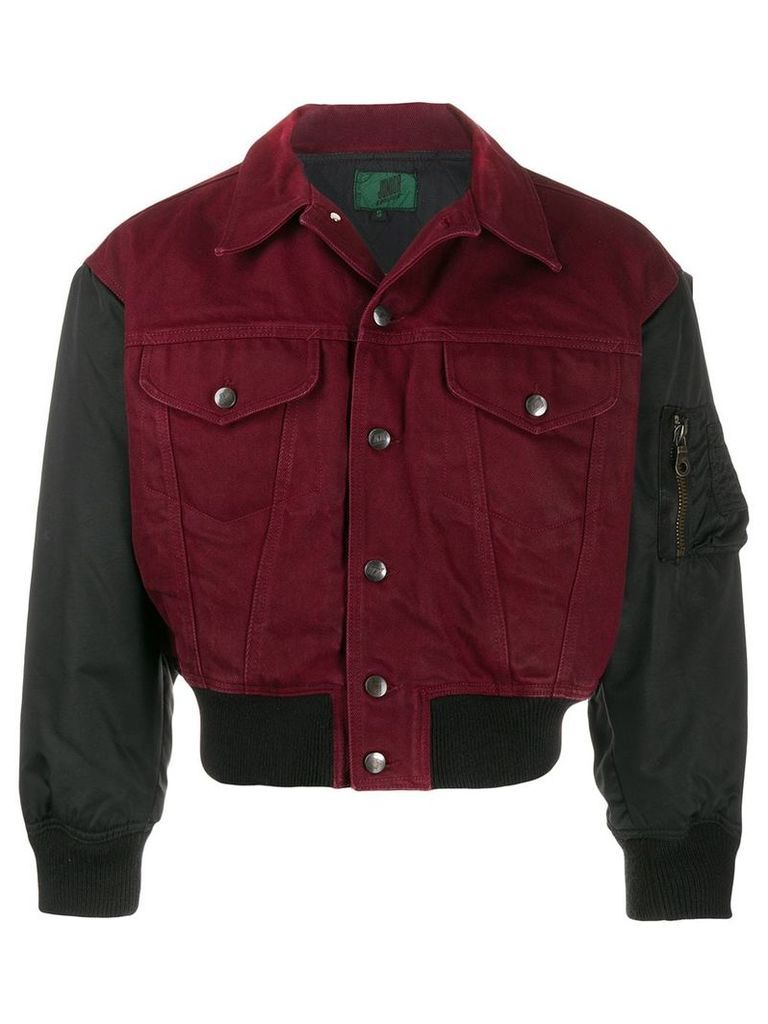 Jean Paul Gaultier Pre-Owned denim bomber jacket - Red