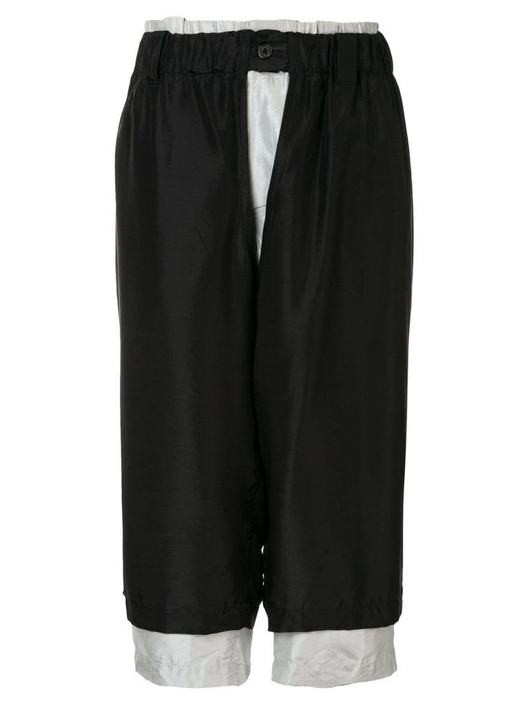 Yohji Yamamoto Pre-Owned double-layered trousers - Black