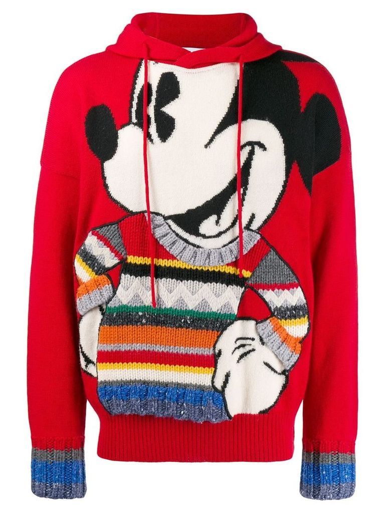 JC de Castelbajac Pre-Owned Mickey Mouse drawstring knitted hoodie -