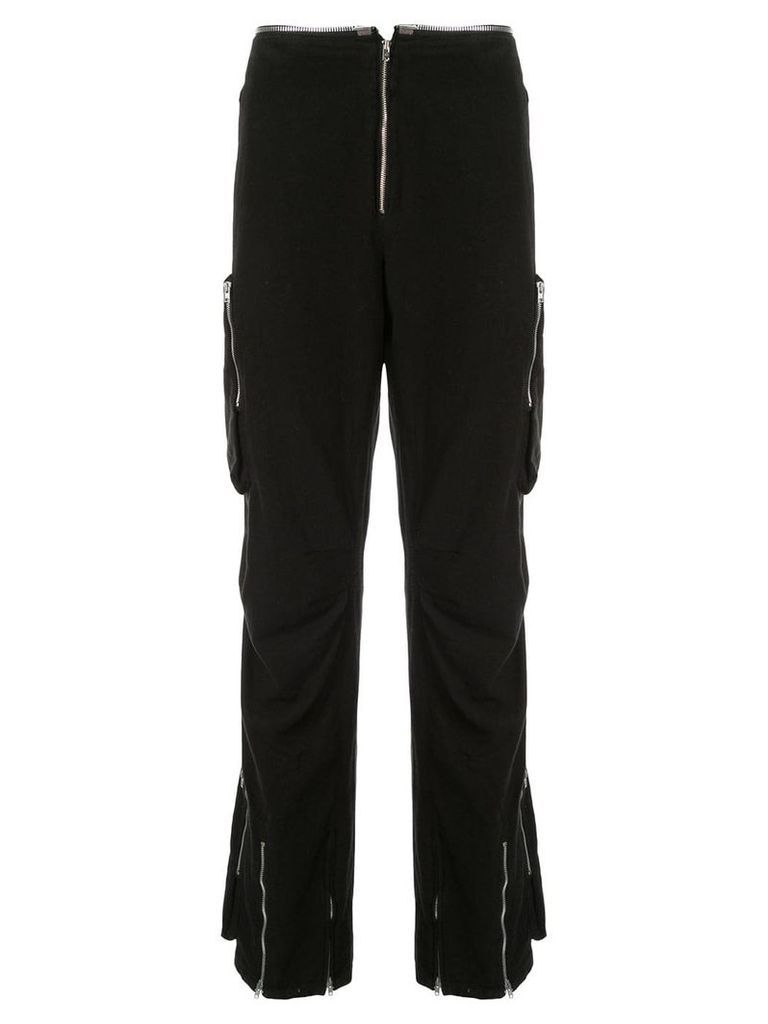 Helmut Lang Pre-Owned 1999 zippers cargo trousers - Black