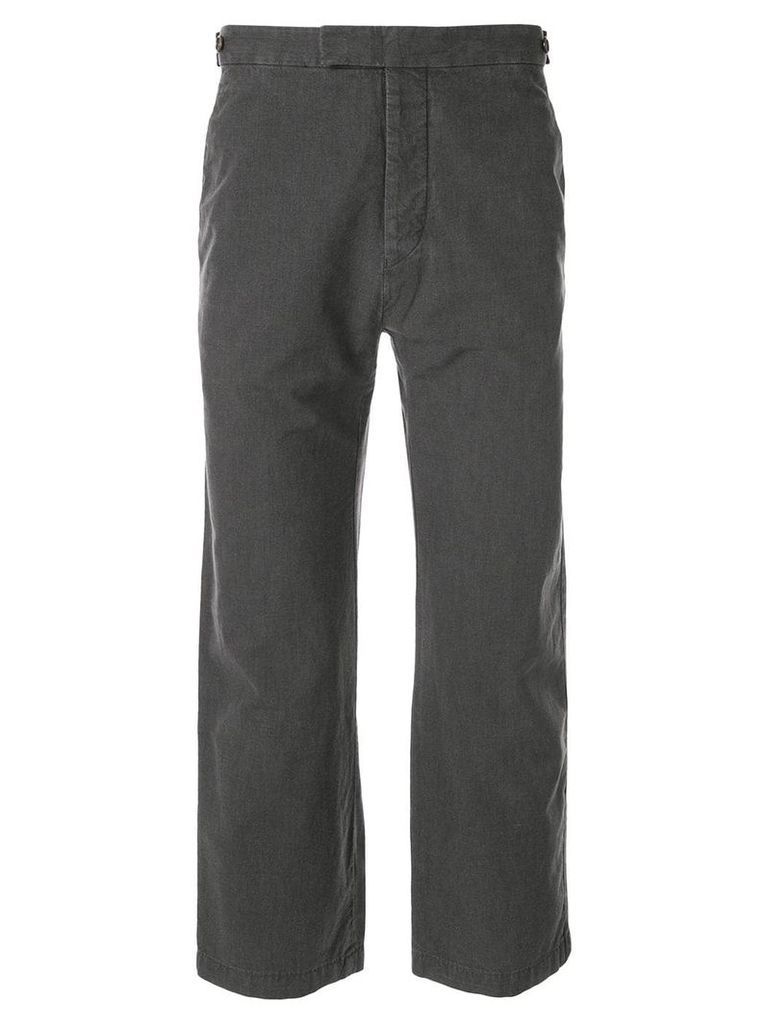 Helmut Lang Pre-Owned 1990's straight cropped trousers - Grey