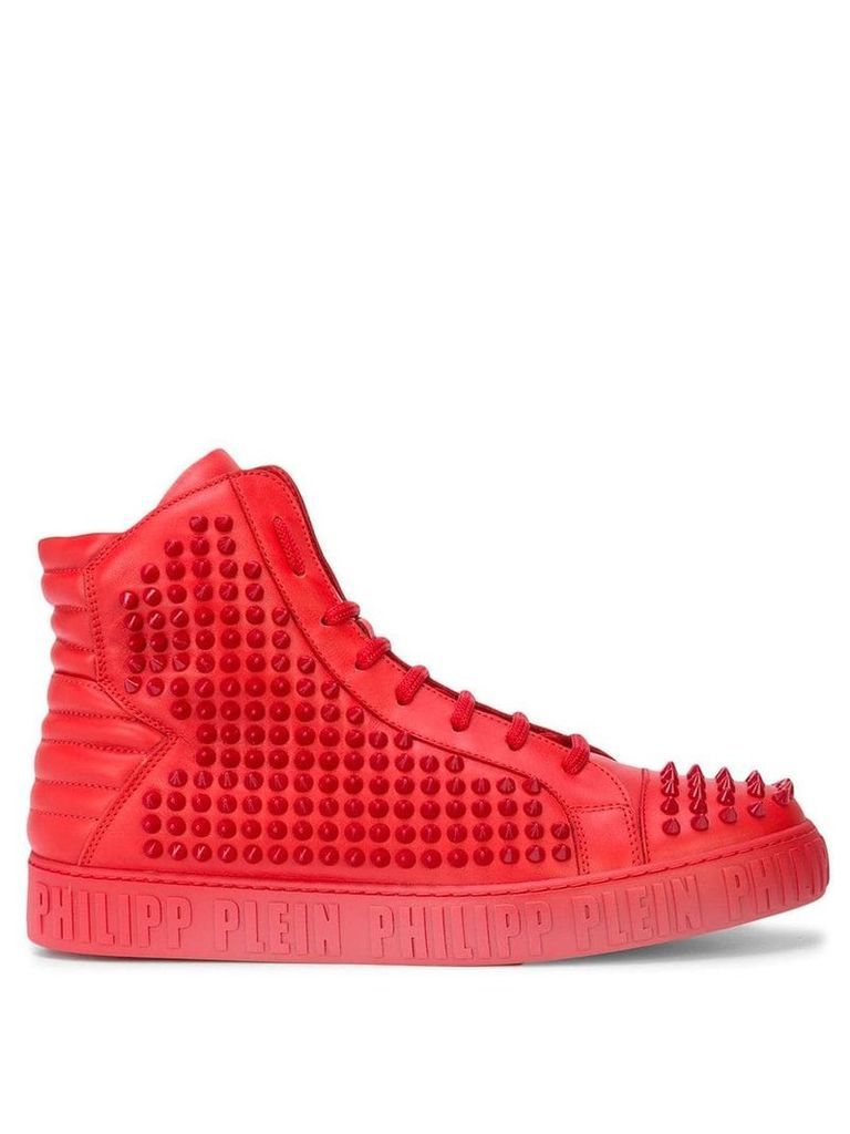 Philipp Plein studded hi-top sneakers - Red