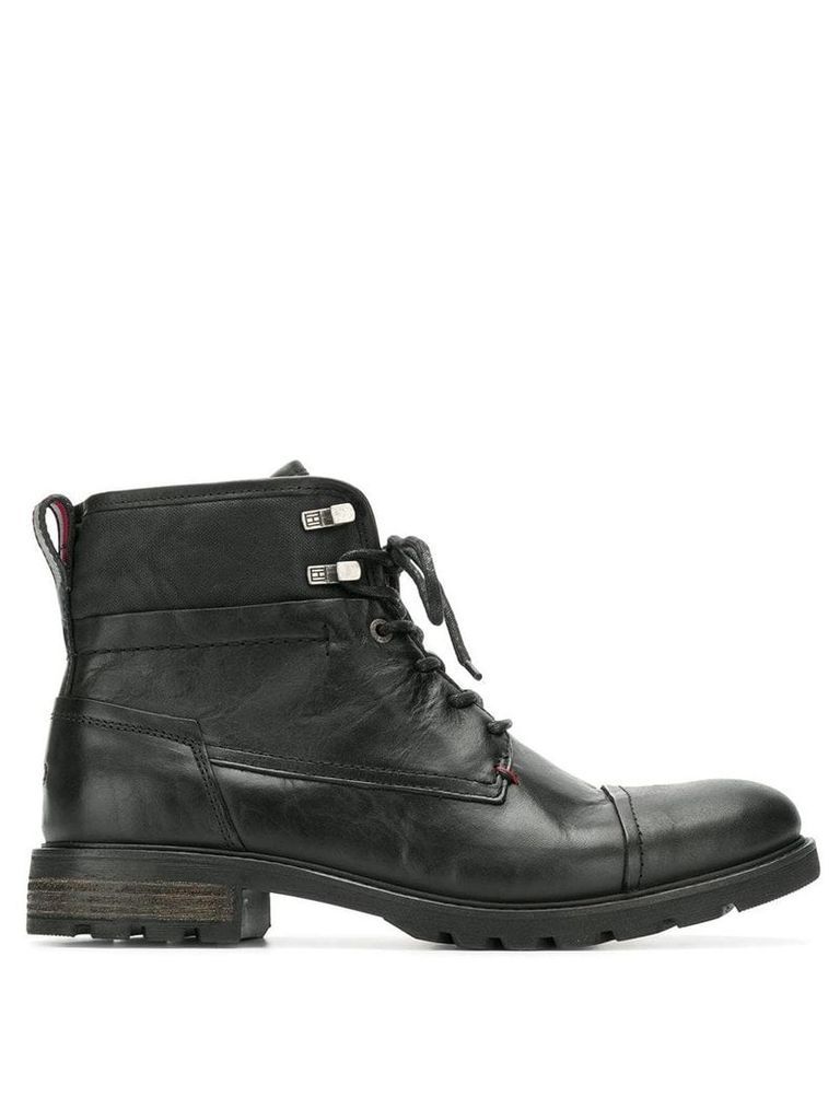 Tommy Hilfiger lace up ankle boots - Black