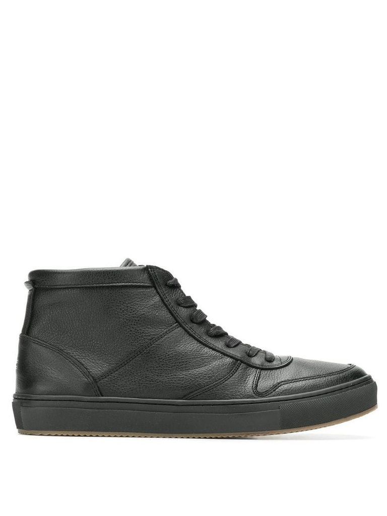 Tommy Hilfiger hi-top leather sneakers - Black