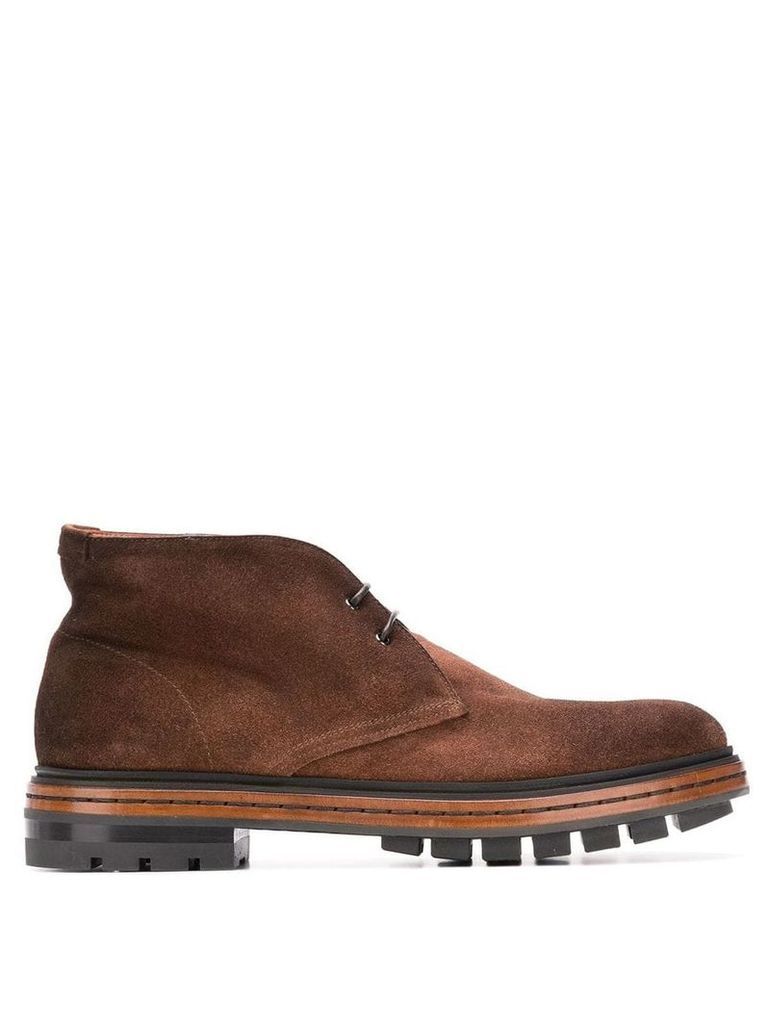 Santoni lace-up boots - Brown