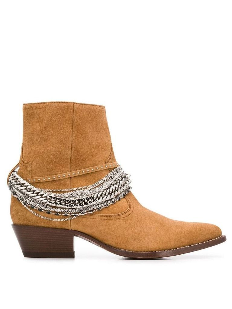 AMIRI Western chain boots - Brown
