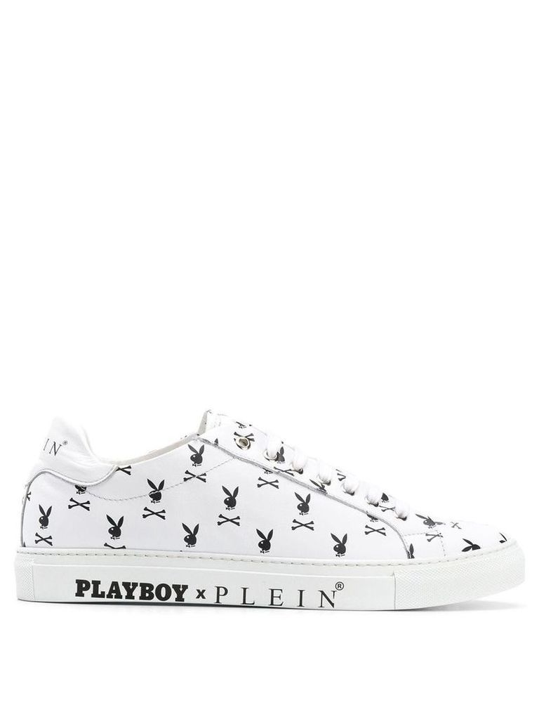 Philipp Plein Playboy bunny print sneakers - White