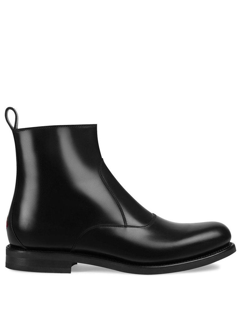 Gucci bee detailed chelsea boots - Black