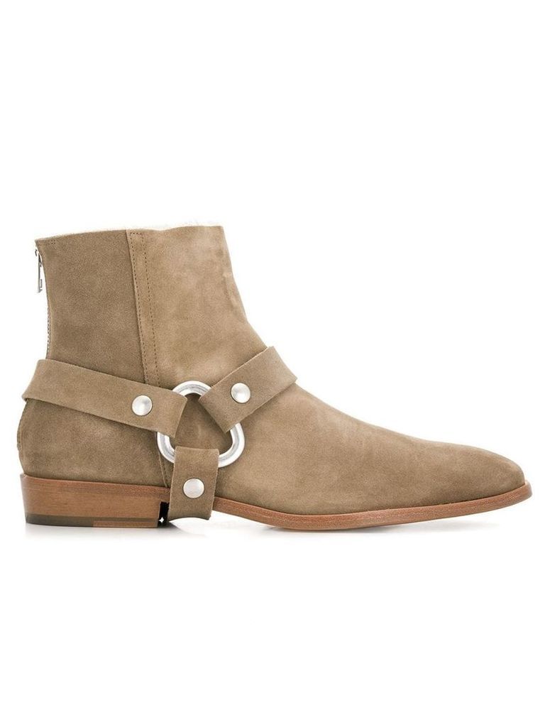 Zadig & Voltaire Romare belt embellished boots - Brown