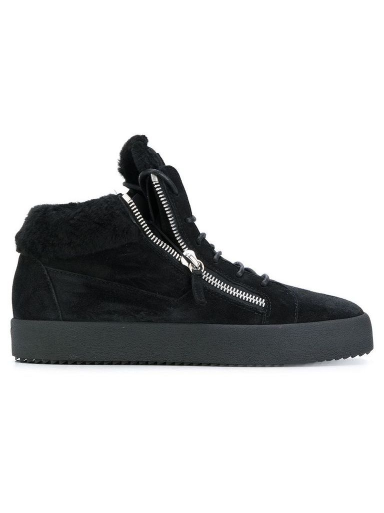 Giuseppe Zanotti Kriss shearling lined sneakers - Black