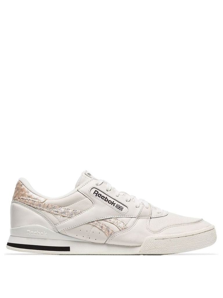 Reebok white Phase 1 low top leather sneakers - Neutrals