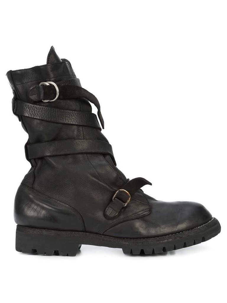 Guidi strappy mid-calf boots - Black