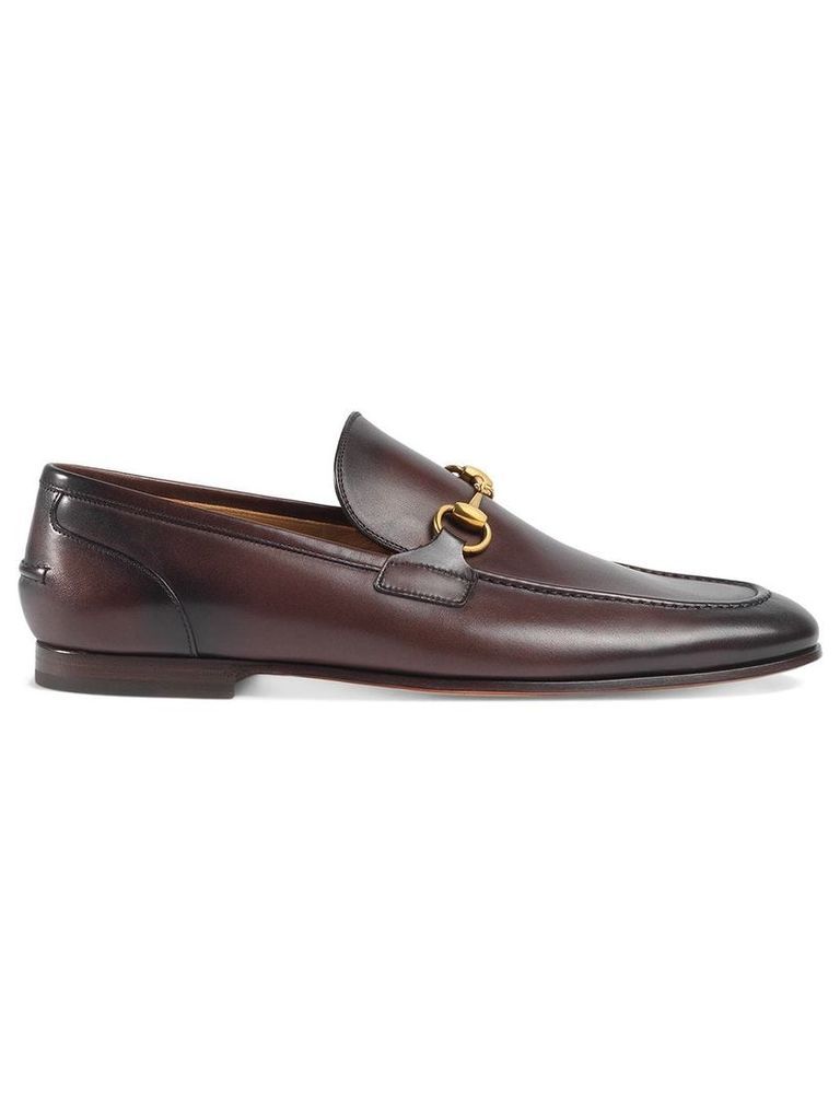 Gucci Gucci Jordaan leather loafer - Brown
