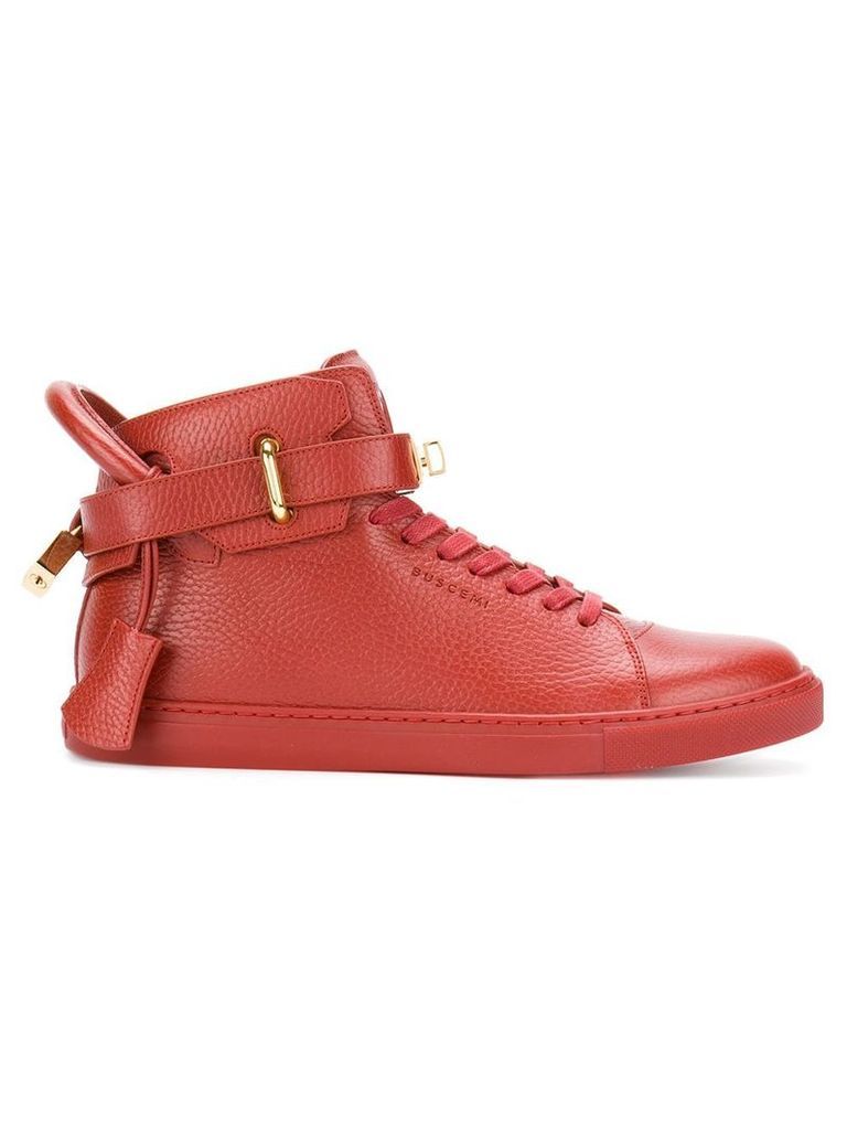 Buscemi padlock detail high top sneakers - Red