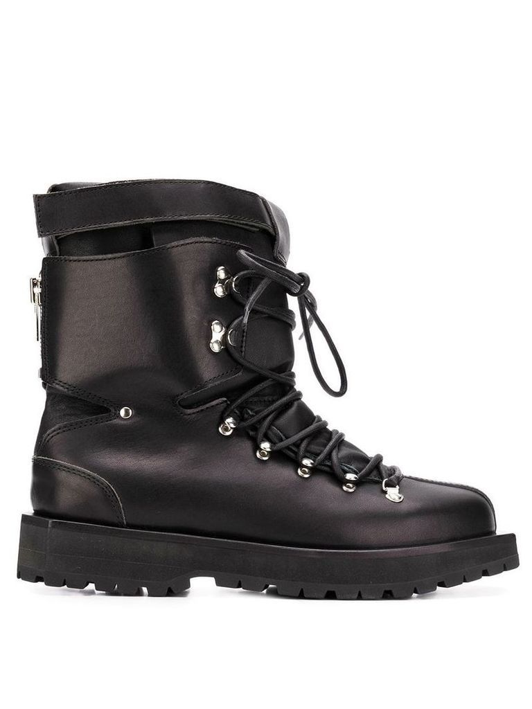 Sacai lace-up ski boots - Black