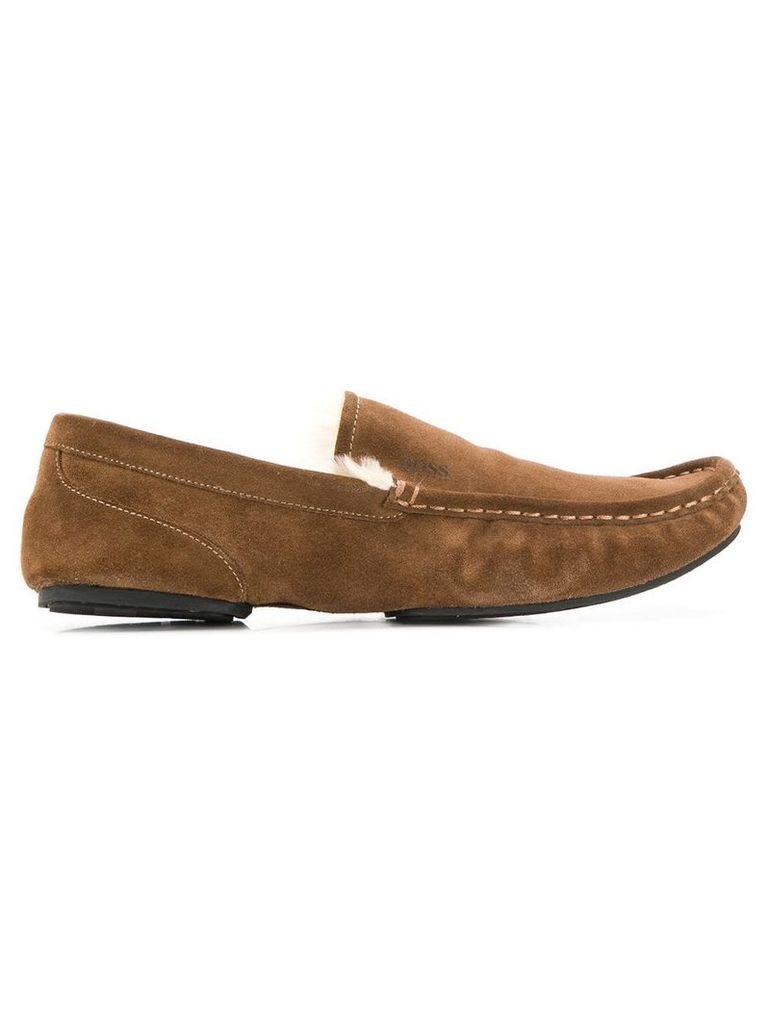 BOSS suede loafers - Brown