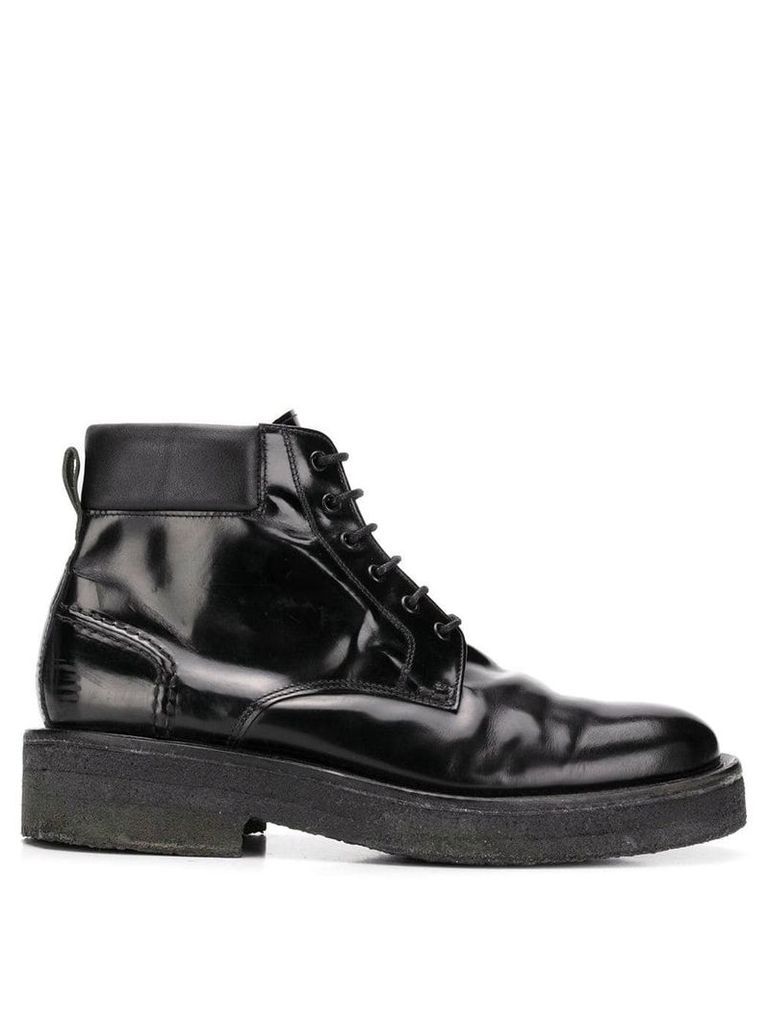 Ami Paris Laced Boots - Black
