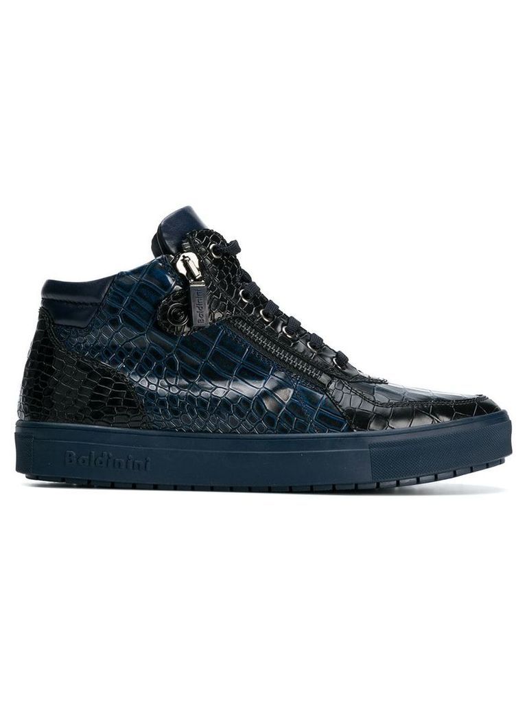 Baldinini croc effect sneakers - Blue