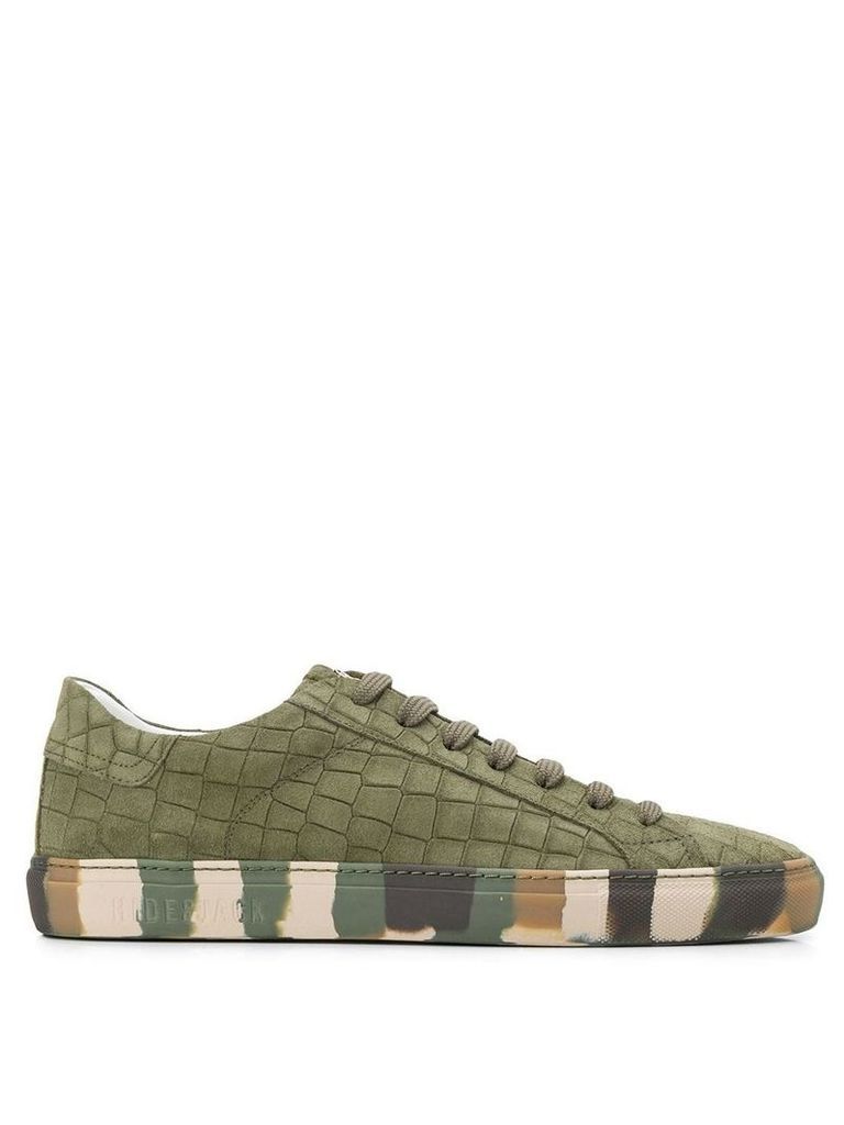 Hide & Jack embossed low top trainers - Green