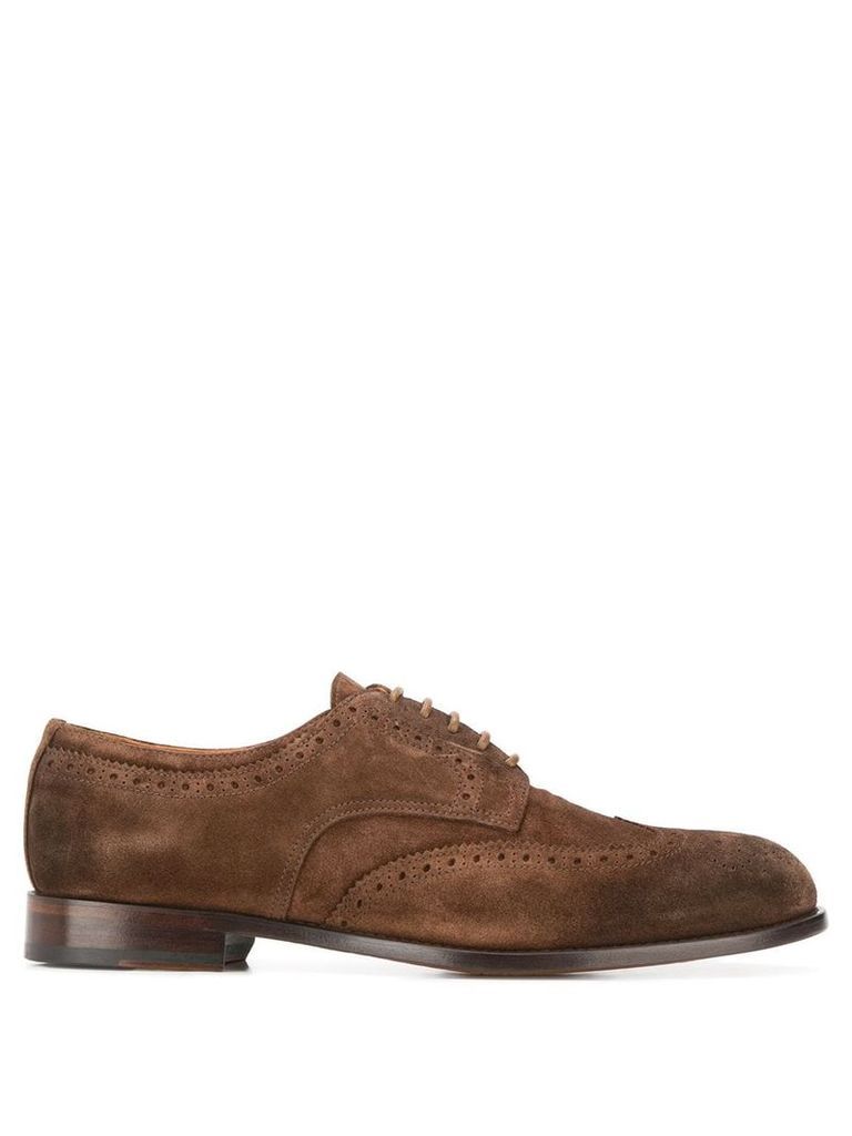 Doucal's perforated derby shoes - Brown