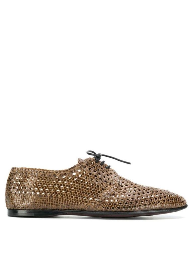 Dolce & Gabbana woven derby shoes - Brown