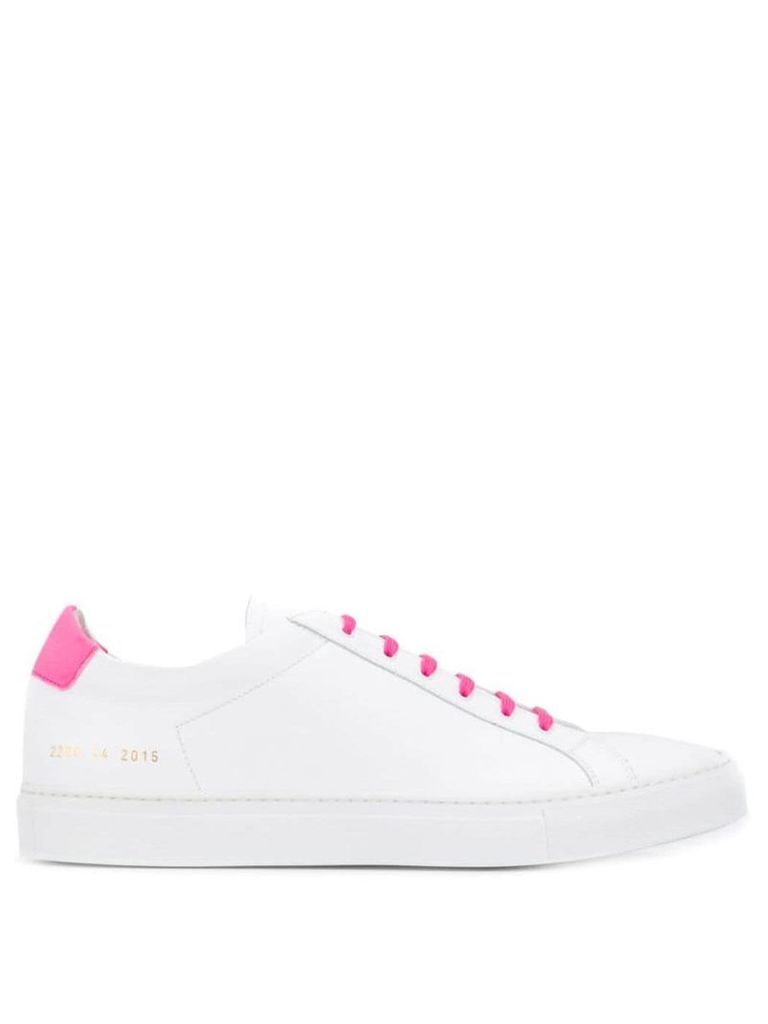 Common Projects contrast detail lace-up sneakers - White